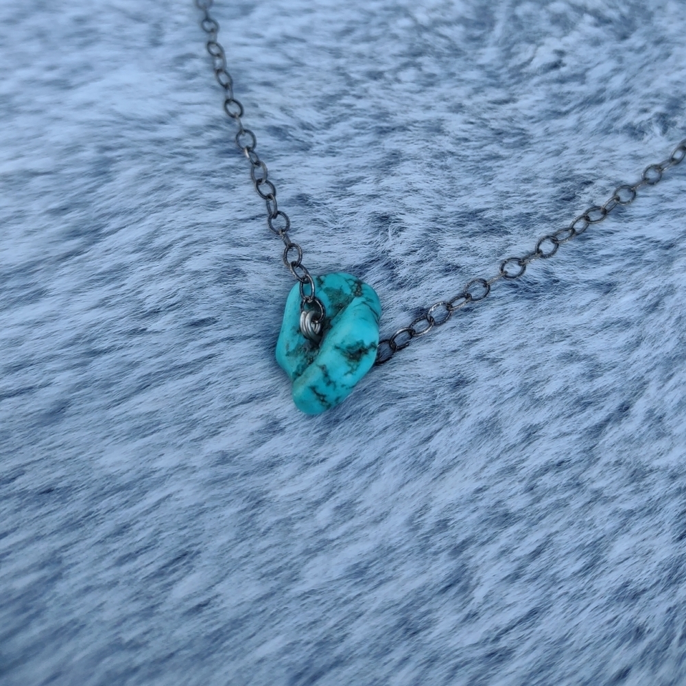 Turquoise‎ and Bead Chain Necklace